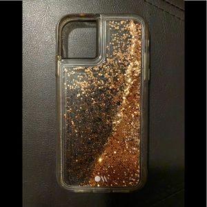 Iphone 11 Gold Glitter Phone Case
